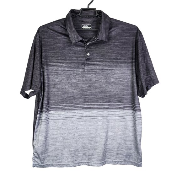 Men's Ben Hogan Performance Polo Shirt Gray Gradient 100% Polyester Size 2XL - Picture 1 of 10